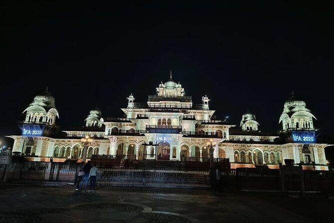Magical Jaipur Night Tour Including Patrika Gate - Albert Hall Museum from the outside: long enough to appreciate the lights