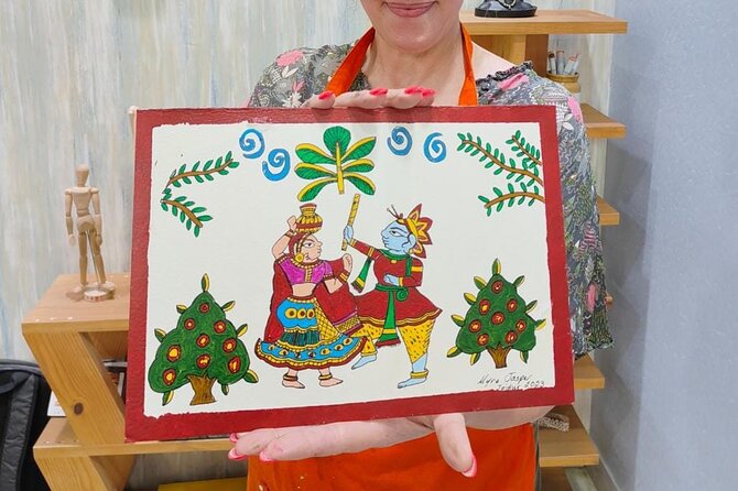 Make my own Rajasthani Phad Painting - First Brush, Real Phad Scroll Basics in Jaipur